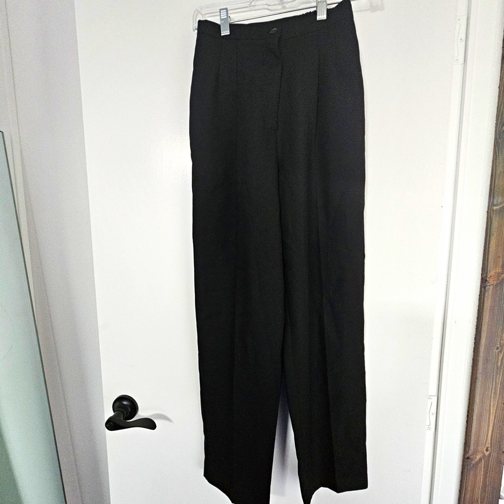Danny & Nicole 4P Petite Black Dress Pants Trousers Polyester